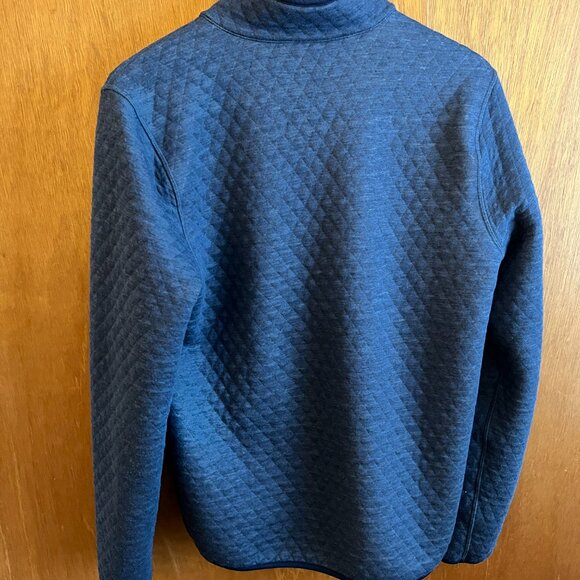 Quilted Corbet Reversible Pullover - Marine Layer - Navy/Green Men's Medium - Picture 6 of 7